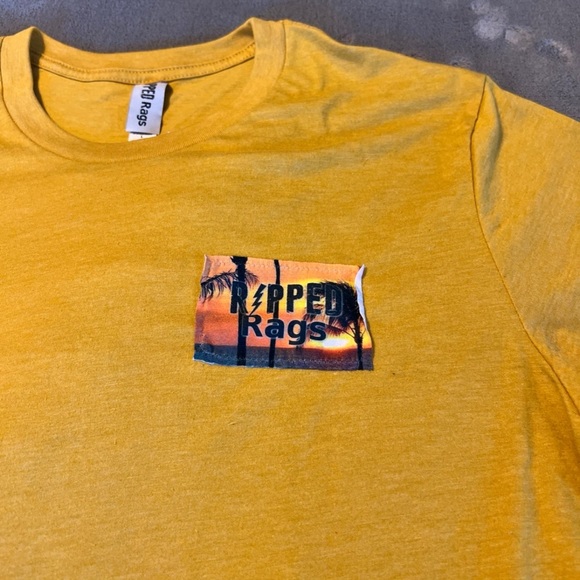 Ripped Rags : Twilight Palms Ripped T-shirt Size L - Picture 2 of 12